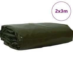 vidaXL Tarpaulin 650g / m² Oliven grøn 2 x 3 m Lærred med PVC-belægning