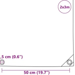 vidaXL Tarpaulin 650g / m² Oliven grøn 2 x 3 m Lærred med PVC-belægning