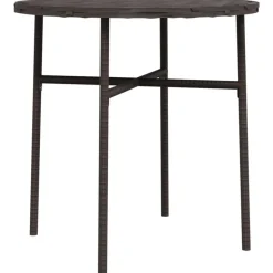vidaXL tebord 45 cm polyrattan brun