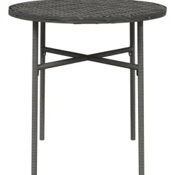 vidaXL tebord 45 cm polyrattan grå
