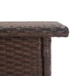 vidaXL tebord 50 x 50 x 47 cm polyrattan brun