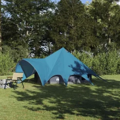vidaXL Teepee Telt 3-Person med tag Blå og grå 312 x 312 x 197 cm