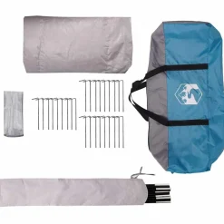 vidaXL Teepee Telt 3-Person med tag Blå og grå 312 x 312 x 197 cm