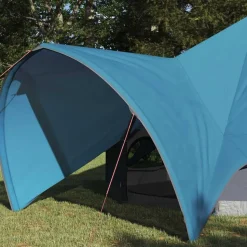 vidaXL Teepee Telt 3-Person med tag Blå og grå 312 x 312 x 197 cm