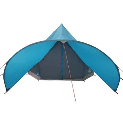 vidaXL Teepee Telt 3-Person med tag Blå og grå 312 x 312 x 197 cm