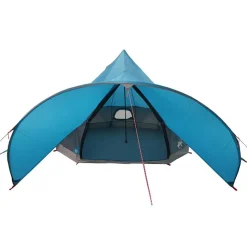 vidaXL Teepee Telt 3-Person med tag Blå og grå 312 x 312 x 197 cm