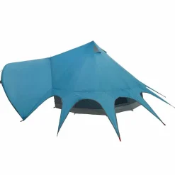 vidaXL Teepee Telt 3-Person med tag Blå og grå 312 x 312 x 197 cm