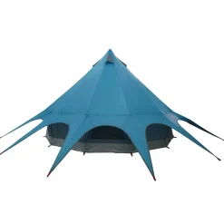 vidaXL Teepee Telt 3-Person med tag Blå og grå 312 x 312 x 197 cm