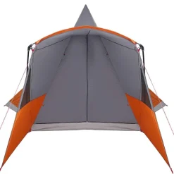 vidaXL Teepee Telt 8-Personer med tag Grå og orange 720 x 465 x 295 cm