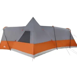 vidaXL Teepee Telt 8-Personer med tag Grå og orange 720 x 465 x 295 cm