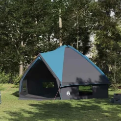 vidaXL Teepee Telt 10-Personer med tag Blå og grå 567 x 470 x 242 cm