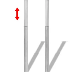 vidaXL teleskopiske bordben i rustfrit stål 710 mm - 1100 mm