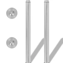 vidaXL teleskopiske bordben i rustfrit stål 710 mm - 1100 mm
