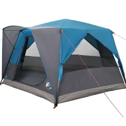 vidaXL Teltehus til 7 personer med tag Blå 400 x 350 x 212 cm