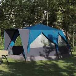 vidaXL Teltehus til 7 personer med tag Blå 400 x 350 x 212 cm