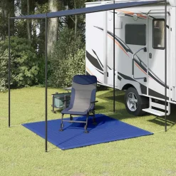 vidaXL telttæppe 200x200 cm HDPE blå