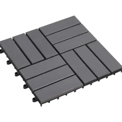 vidaXL Terrasse Flise 10 pcs Grå 30 x 30 cm Akacietræ