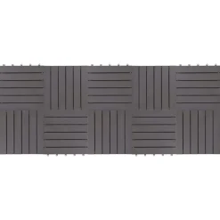 vidaXL Terrasse Flise 10 pcs Grå 30 x 30 cm Akacietræ