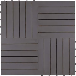 vidaXL Terrasse Flise 10 pcs Grå 30 x 30 cm Akacietræ