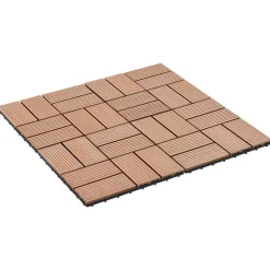 vidaXL Terrasse Flise 11 pcs Brun 30 x 30 cm WPC