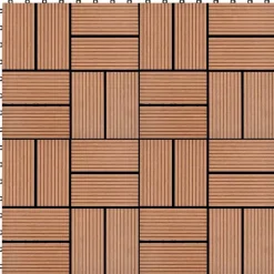 vidaXL Terrasse Flise 11 pcs Brun 30 x 30 cm WPC
