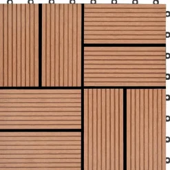 vidaXL Terrasse Flise 11 pcs Brun 30 x 30 cm WPC