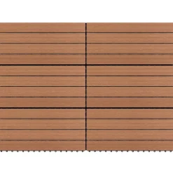 vidaXL Terrasse Flise 6 pcs Brun 60 x 30 cm WPC