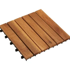vidaXL Terrasse Flise 10 pcs Brun 30 x 30 cm Akacietræ