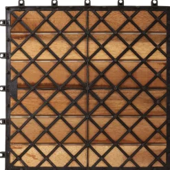 vidaXL Terrasse Flise 10 pcs Brun 30 x 30 cm Akacietræ