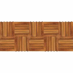 vidaXL Terrasse Flise 10 pcs Brun 30 x 30 cm Akacietræ