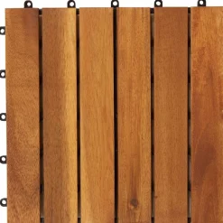 vidaXL Terrasse Flise 10 pcs Brun 30 x 30 cm Akacietræ