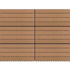 vidaXL Terrasse Flise 6 pcs Brun 60 x 30 cm WPC