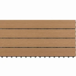 vidaXL Terrasse Flise 6 pcs Brun 60 x 30 cm WPC
