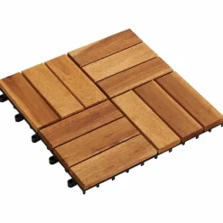 vidaXL Terrasse Flise 10 pcs Brun 30 x 30 cm Akacietræ