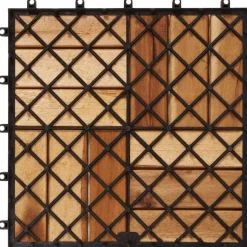 vidaXL Terrasse Flise 10 pcs Brun 30 x 30 cm Akacietræ