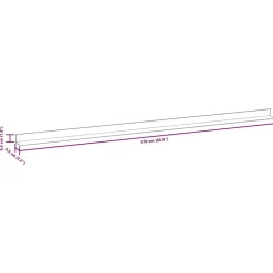 vidaXL terrassevinkellister 5 stk. WPC 170 cm grå