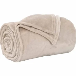 vidaXL Throw tæppe Beige 130 x 150 cm Fleece