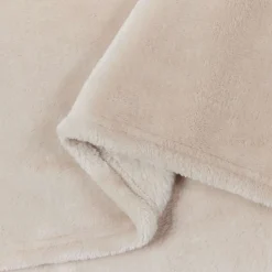 vidaXL Throw tæppe Beige 130 x 150 cm Fleece