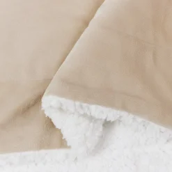 vidaXL Throw tæppe Beige 130 x 150 cm Fleece