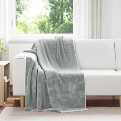vidaXL Throw tæppe Grå 130 x 150 cm Fleece