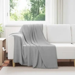 vidaXL Throw tæppe Grå 170 x 130 cm Fleece