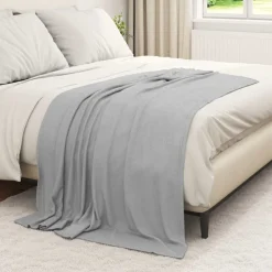 vidaXL Throw tæppe Grå 170 x 130 cm Fleece