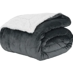 vidaXL Throw tæppe Mørkegrå 130 x 150 cm Fleece