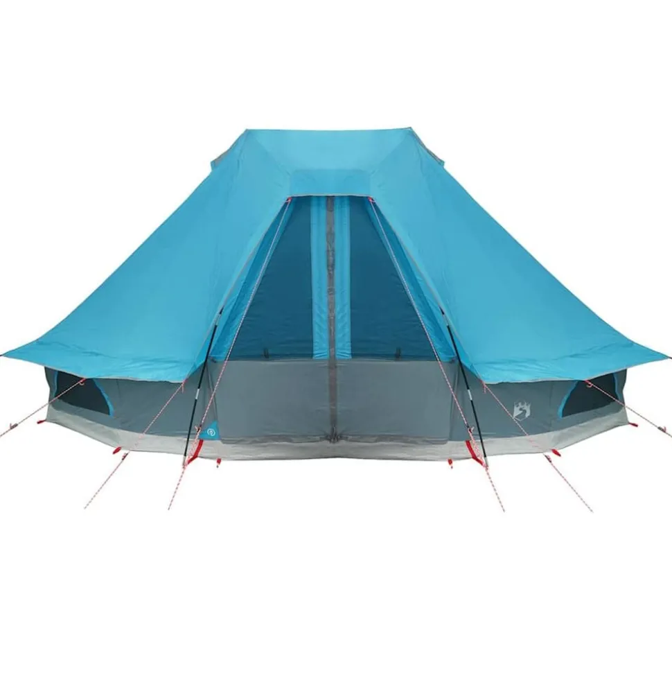 vidaXL Tipi telt med tag med opbevaring Blå 466 x 310 x 240 cm taft