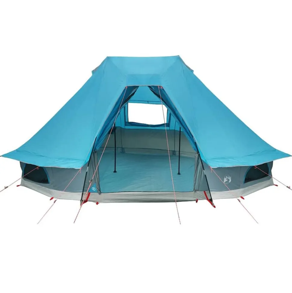 vidaXL Tipi telt med tag med opbevaring Blå 466 x 310 x 240 cm taft