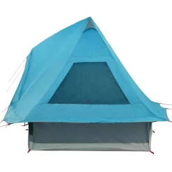 vidaXL Tipi telt med tag med opbevaring Blå 466 x 310 x 240 cm taft