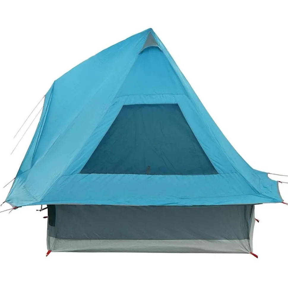 vidaXL Tipi telt med tag med opbevaring Blå 466 x 310 x 240 cm taft