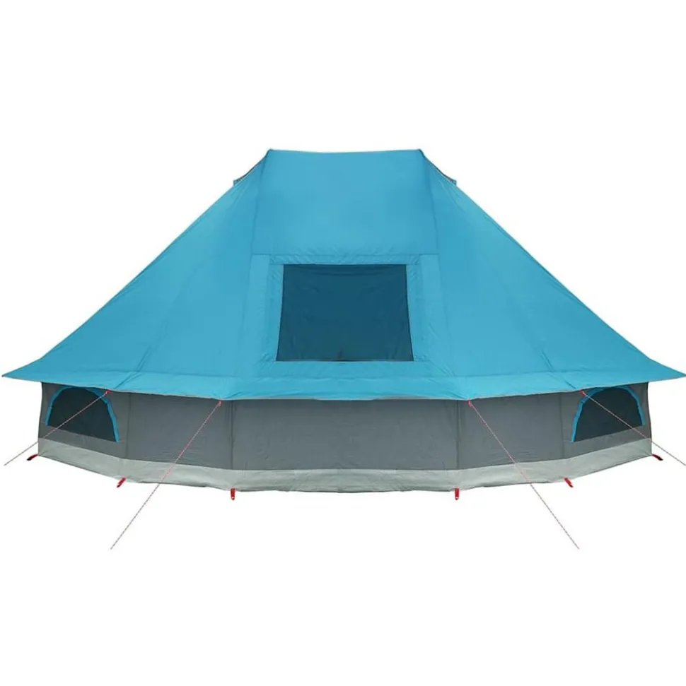 vidaXL Tipi telt med tag med opbevaring Blå 466 x 310 x 240 cm taft