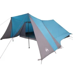 vidaXL Tipi telt med tag med opbevaring Blå 660 x 456 x 200 cm taft