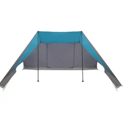 vidaXL Tipi telt med tag med opbevaring Blå 660 x 456 x 200 cm taft